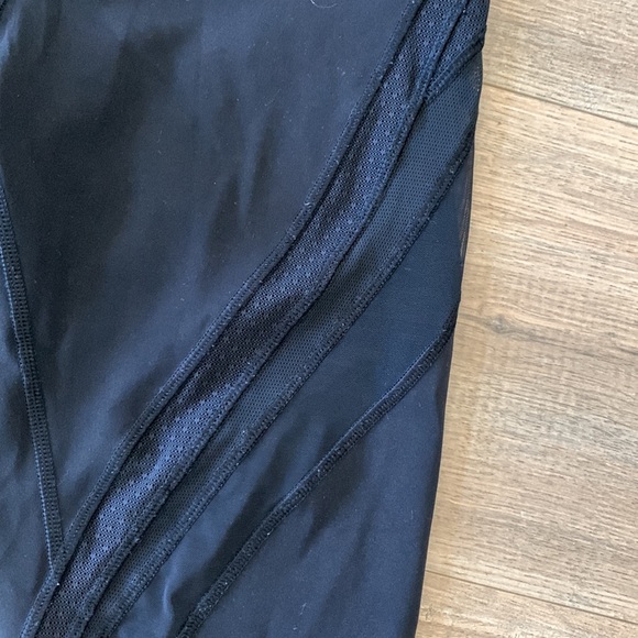 Lululemon || Black Leggings with Mesh Detail - Picture 3 of 6